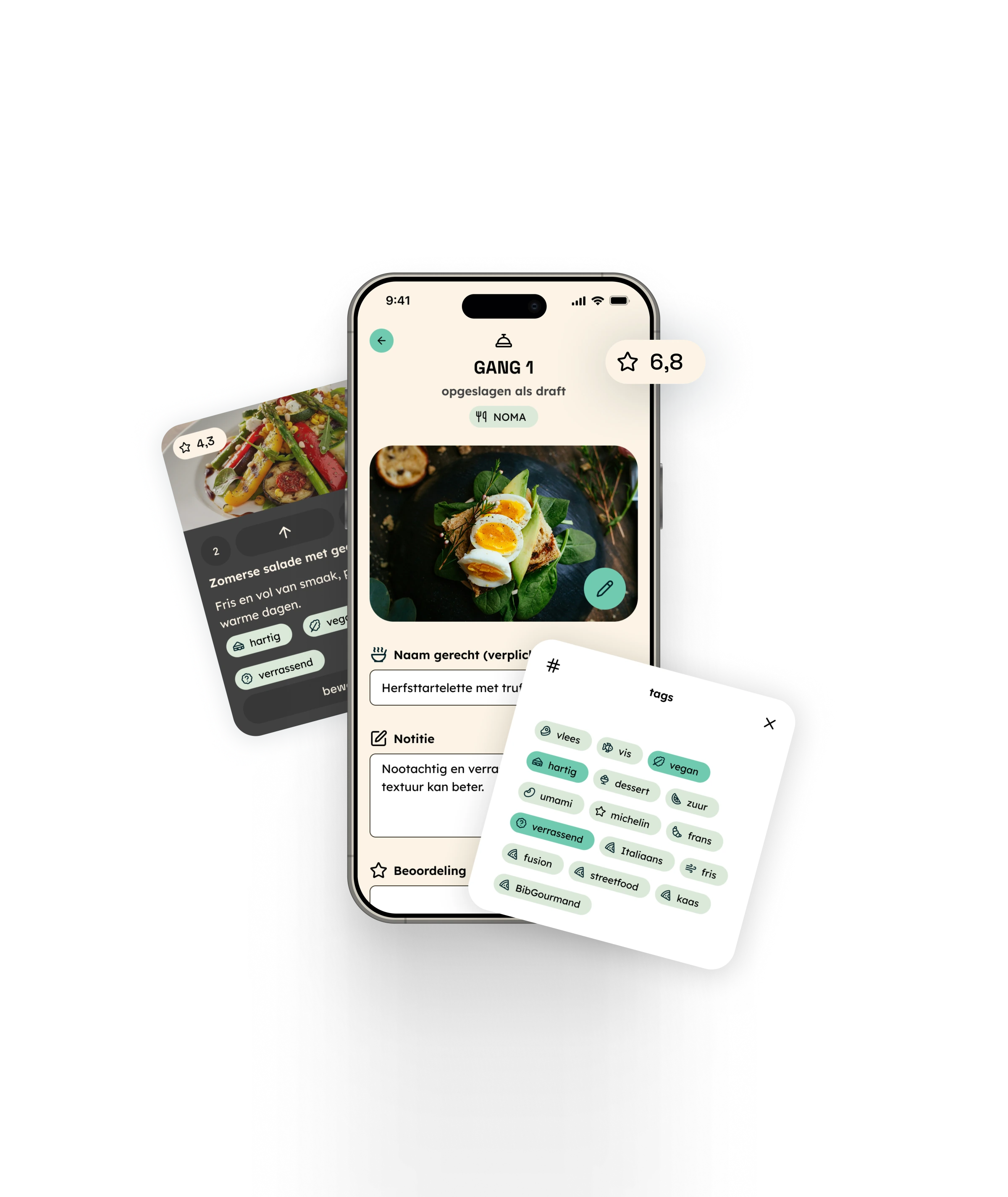 Consumer-app voor restaurant-reviews — native app met sociale feed